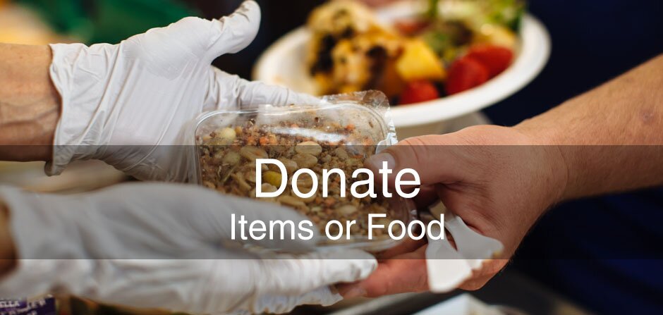 Header: Donate Items or Food